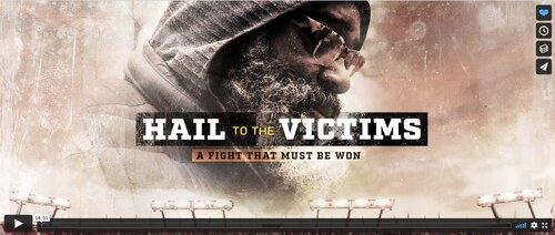 Hail To The Victims documentary title art, film production by Mind Shift